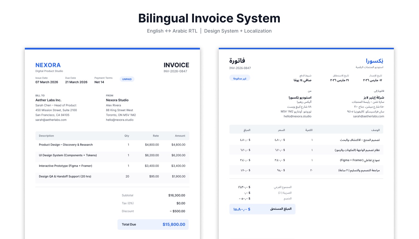 Bilingual Invoice System Cover