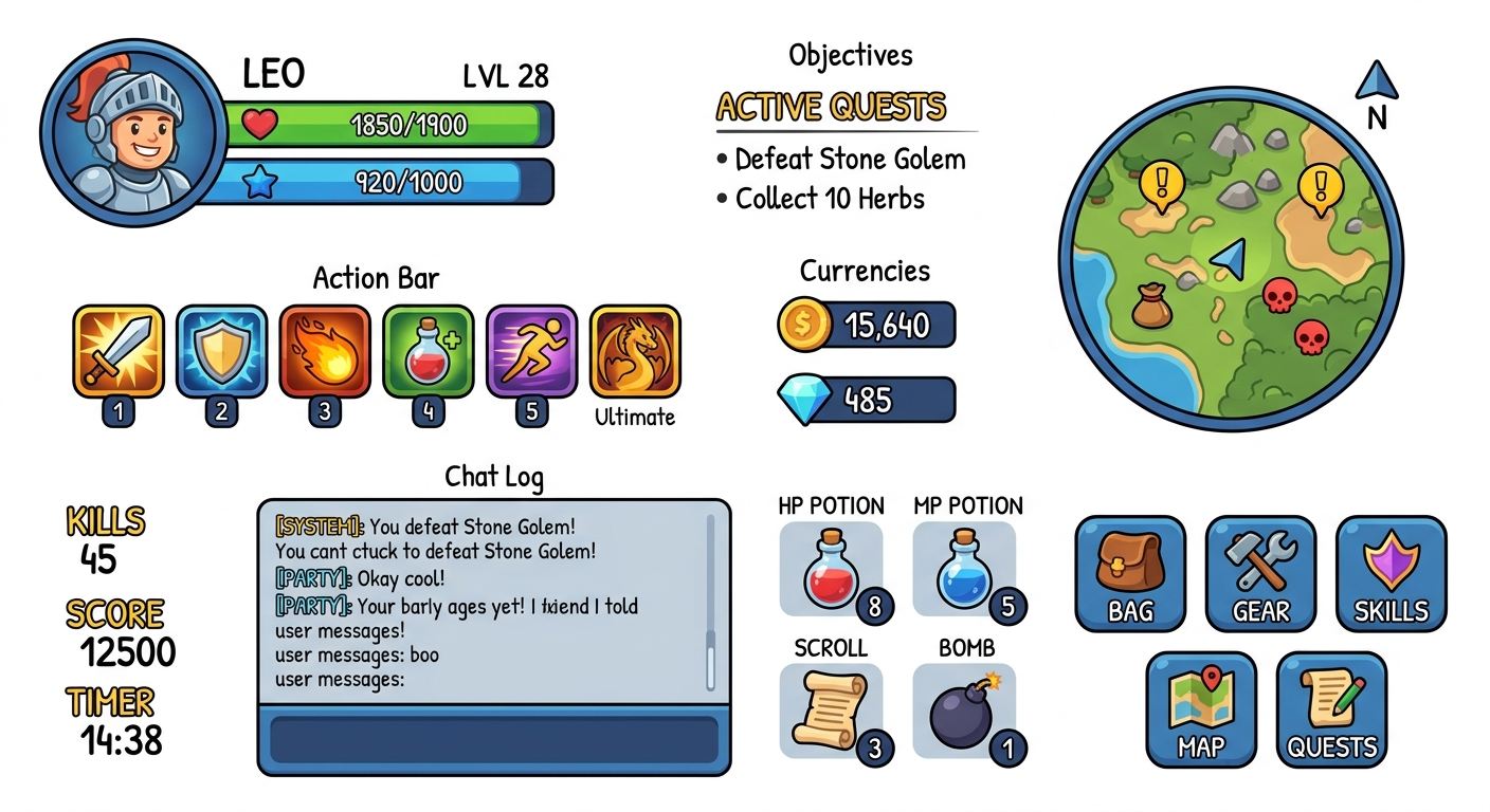 Fantasy RPG HUD Kit