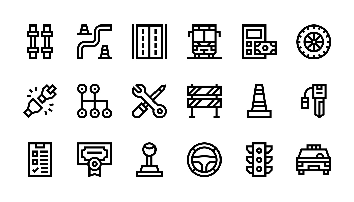 Driving School Icon Pack