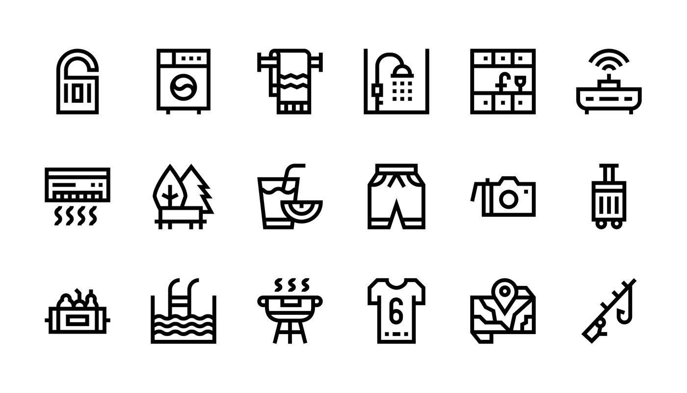 Hotel Amenities Icon Pack