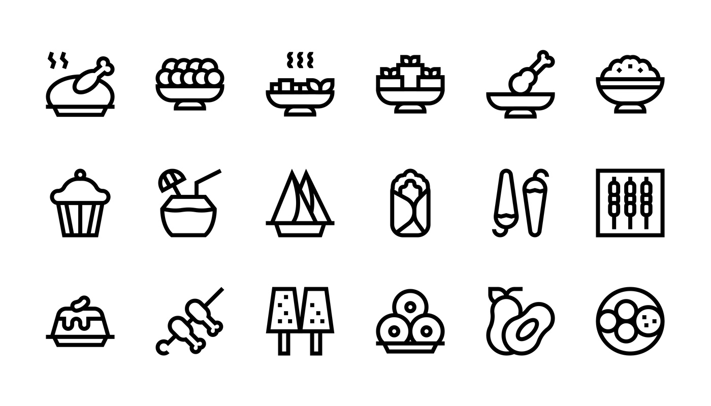 South Asian Cuisine Icon Pack