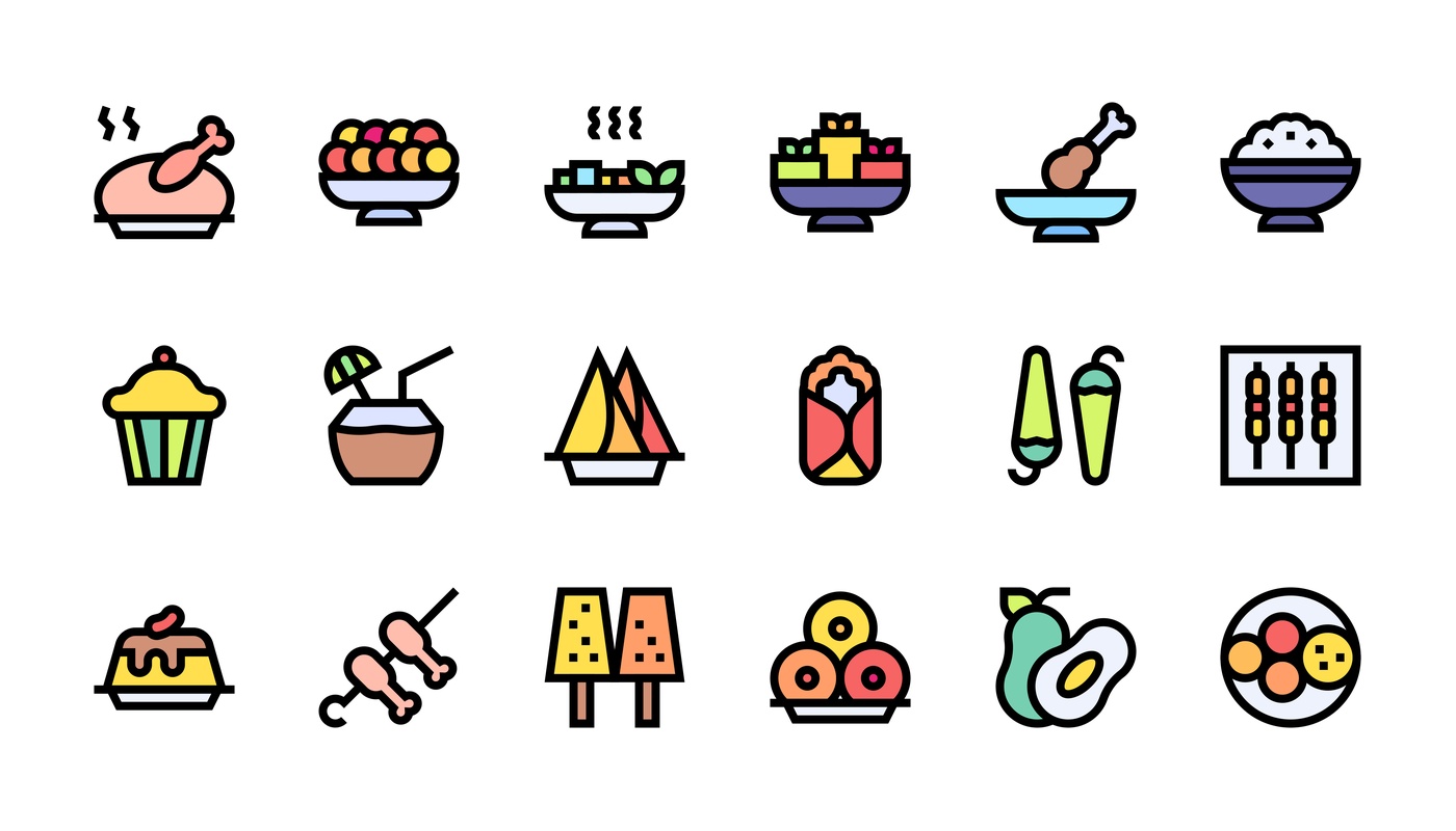 South Asian Cuisine Icon Pack
