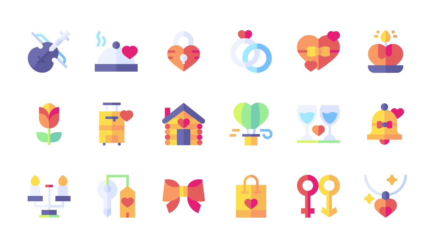 Wedding & Romance Icon Pack