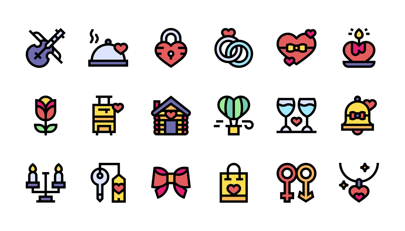 Wedding & Romance Icon Pack